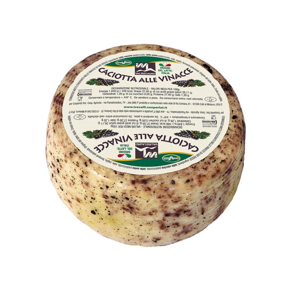 caciotta alle vinacce Valmetauro caciotta alle vinacce 1,5kg - immagine 1