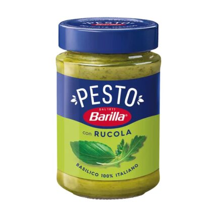 Pesto Barilla Basilico, Prezzemolo e Rucola 190g – Salsa cremosa senza glutine con ingredienti italiani