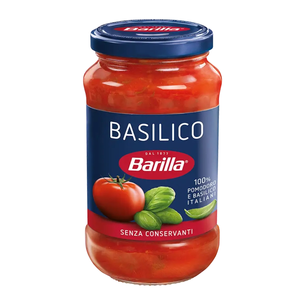 Barilla sugo con basilico Barilla Sugo al Basilico 400g – salsa pronta all’uso con pomodoro italiano e basilico fresco