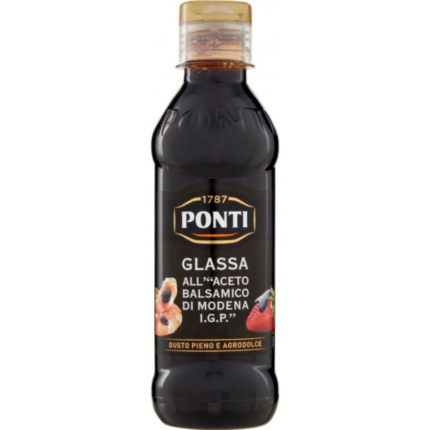 Ponti Glassa di Aceto Gastronomica 250 g bottiglia – condimento Ponti