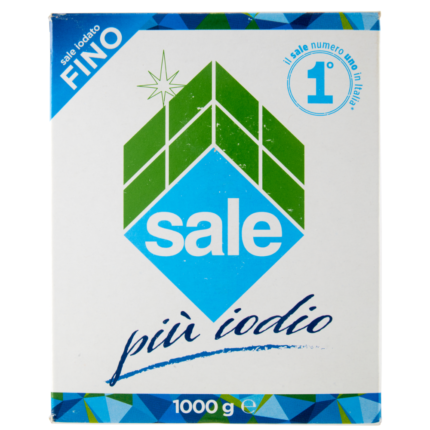 Italkali Sale di Sicilia Iodato Fino 1 kg – sale marino fine, cristalli naturali
