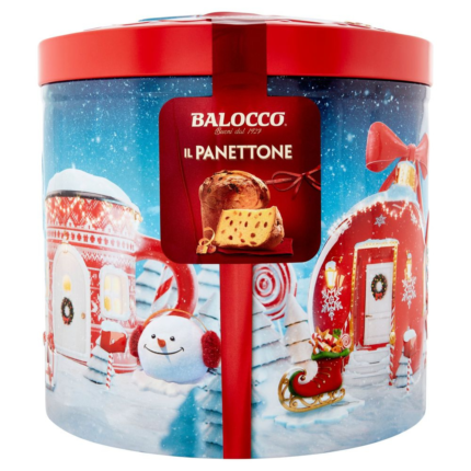 Balocco Panettone in Tin packaged – Traditional Italian panettone in elegant gift tin box