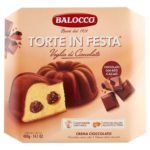 Balocco Torte in Festa Chocolate Cream packaged – Soft Italian cake filled with chocolate cream