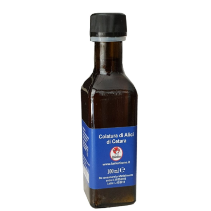 Colatura di alici di Cetara Riunione 100ml confezione – specialità del Sud