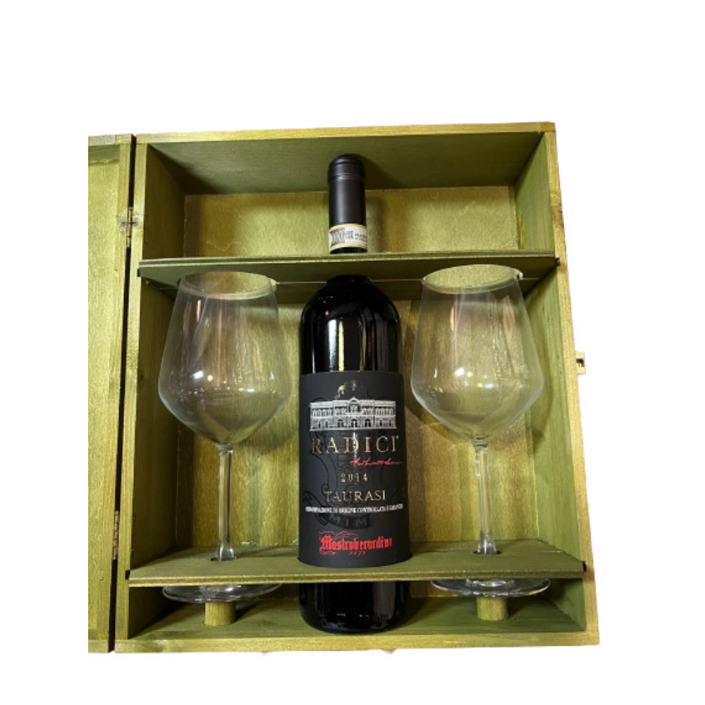 wefefrvdfv Radici Taurasi DOCG Mastroberardino 2020 with 2 Glasses - Image 1