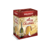 Balocco Merry Christmas Pandoro Gift Set + Sparkling Wine