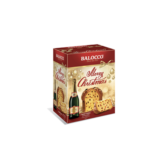 Balocco Merry Christmas panettone gift set + bottle of sparkling wine