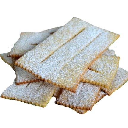 Classic Carnival Chiacchiere dusted with powdered sugar 2 kg